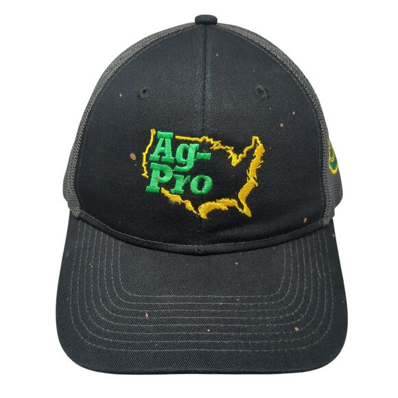 Ag-Pro Snapback Trucker Hat Black Black One Size Adjustable Port Authority - Picture 1 of 9